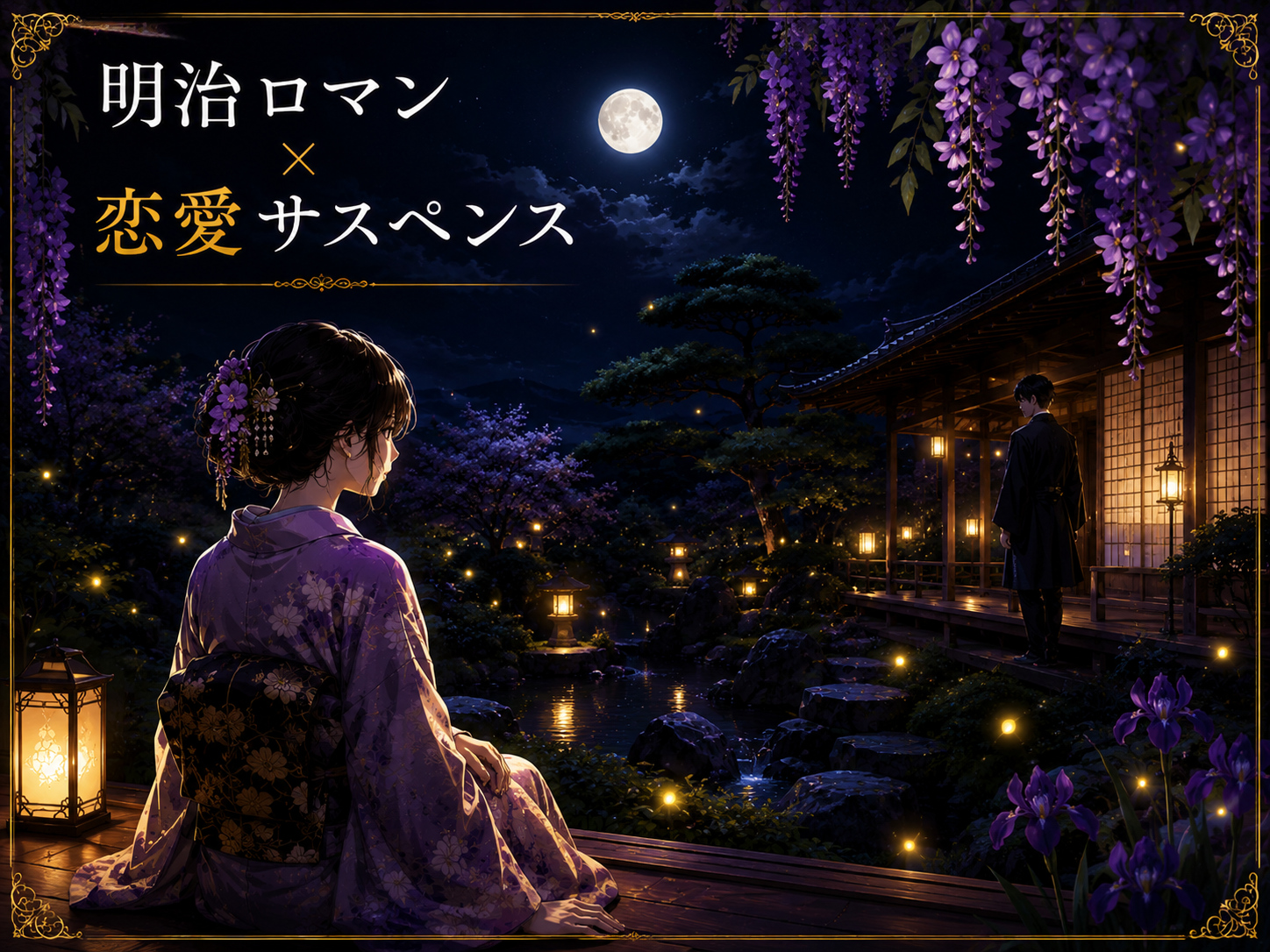 明治ロマンと恋愛サスペンスをイメージした『ホタルの嫁入り』記事用イラスト